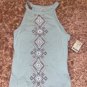 Light blue halter top
